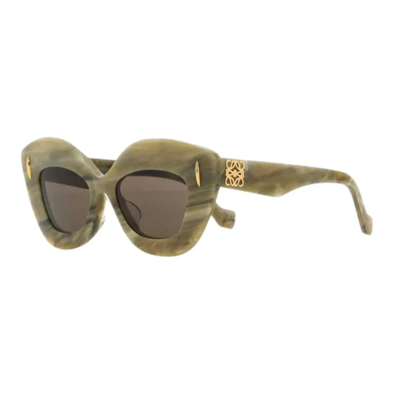 LOEWE Irregular Shape Sunglasses Unisex Yellow Green-0