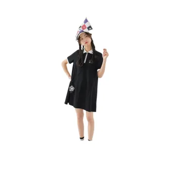 ZIHAN Short Sleeved Dress Women's Black