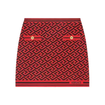 VERSACE Casual Short Skirts Women's Red