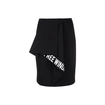 OFF WHITE Slogan Printed Mini Skirt