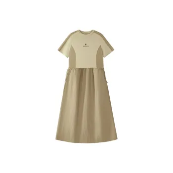 FILA FUSION FOBFUSION LIFE SS25 Short Sleeved Dresses Women's Dark Wheat Khaki