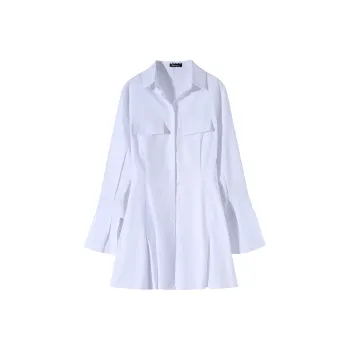 Adeworn Long Sleeved Dress Women's White