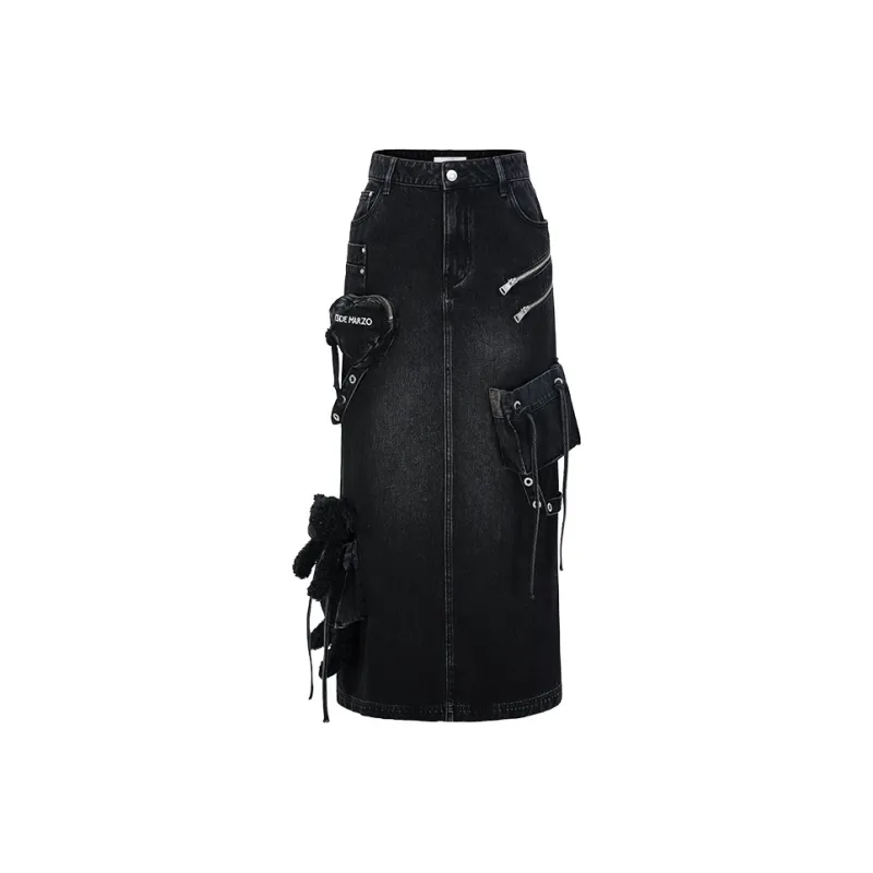 13 DEMARZO Denim Long Skirt Women's-3