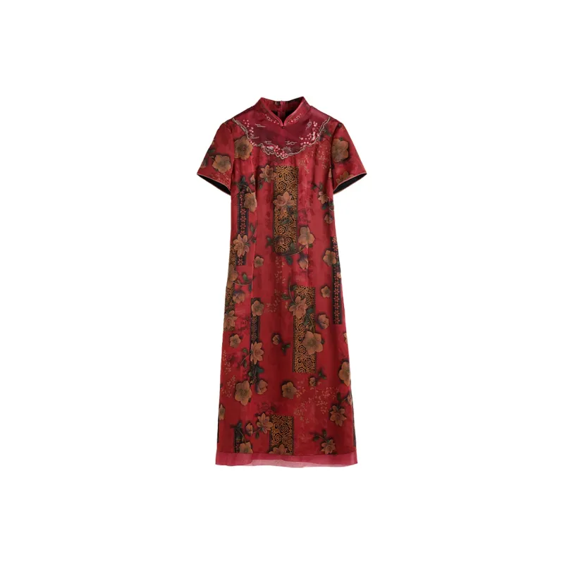 Hang Yi Court Short Sleeved Dresses Women's Image Color-0