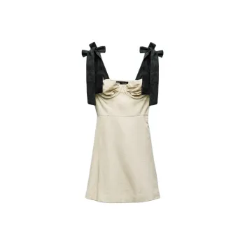 ZARA Slip Dresses Women's Light Beige