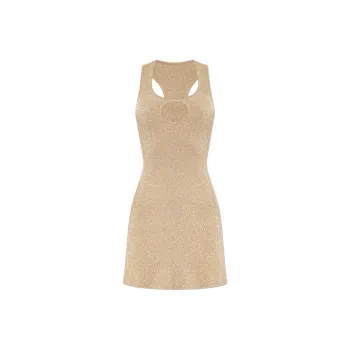 Jacquemus Cut Out Detailed Bril Glitter Dress