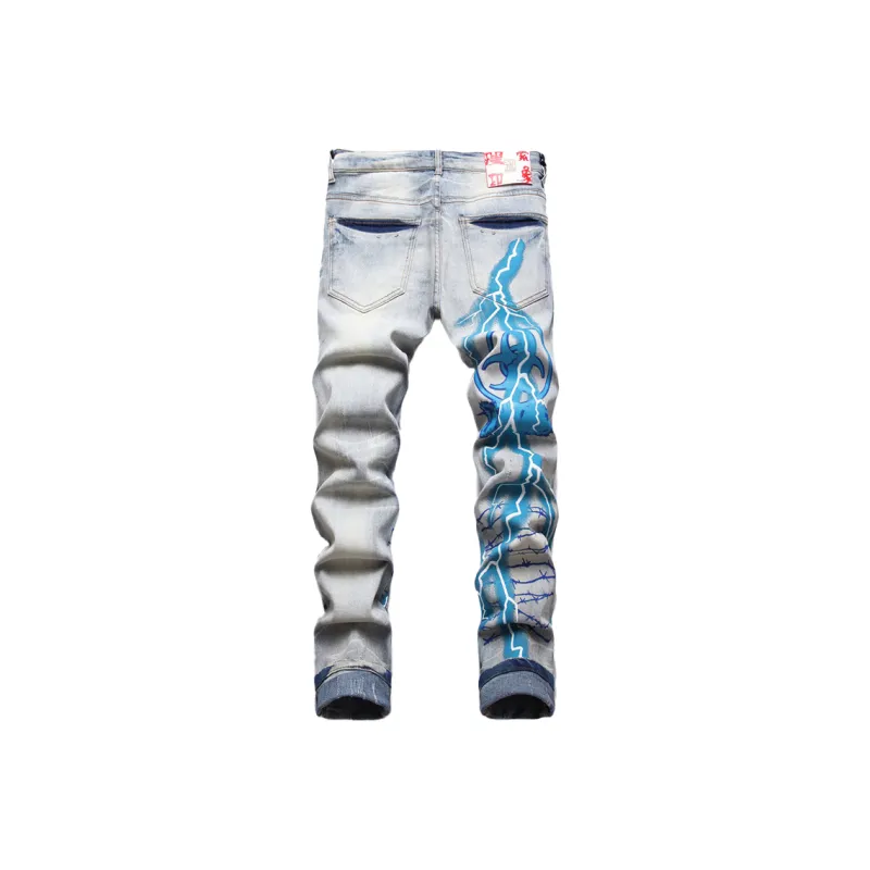 PAINT STAIN Jeans Unisex Indigo-1