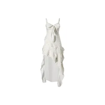TIBINB Slip Dresses Women's White