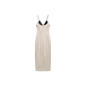 ZARA Slip Dresses Women's Raw White