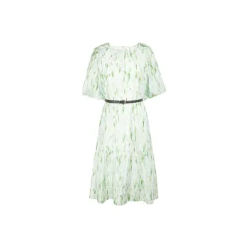 3COLOUR Short-Sleeved Dresses Women's White Green