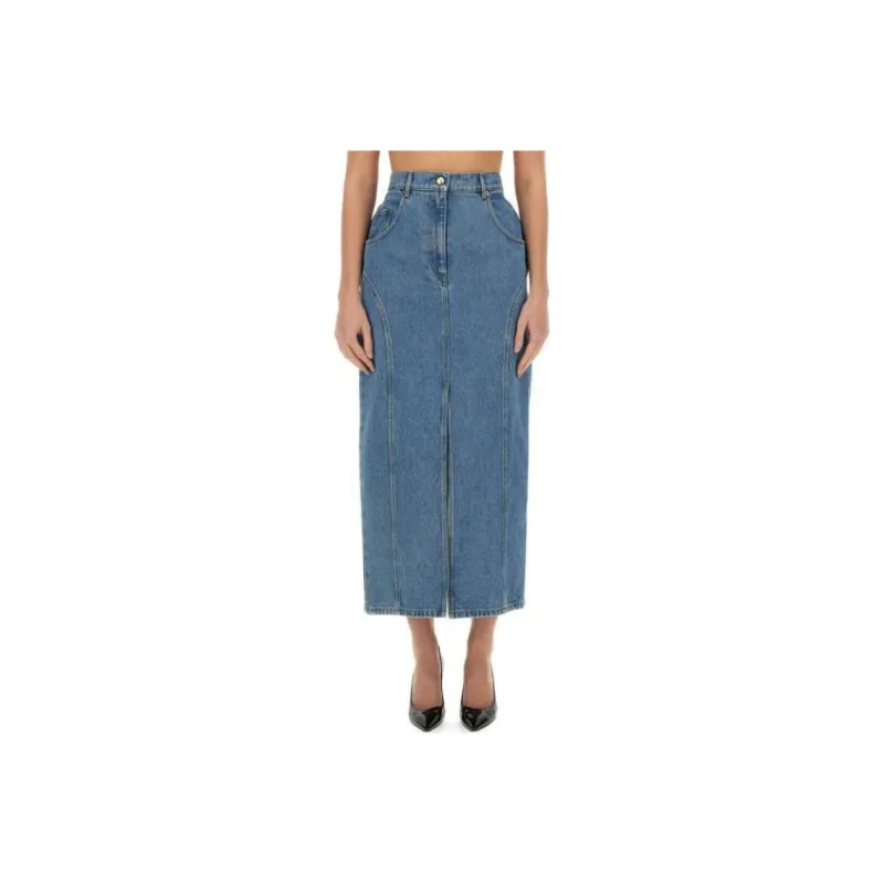 NINA RICCI Panelled Denim Skirt-0