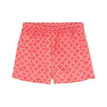 MICHAEL KORS Empire Logo Print Satin Shorts