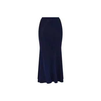 Self portrait Lurex Knitted Midi Skirt