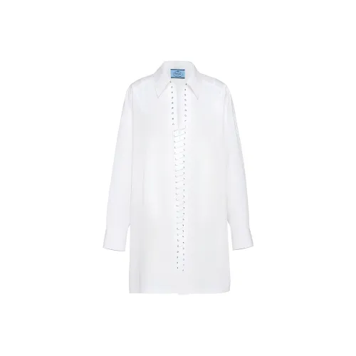 PRADA SS22 Long-Sleeved Dresses Women's White