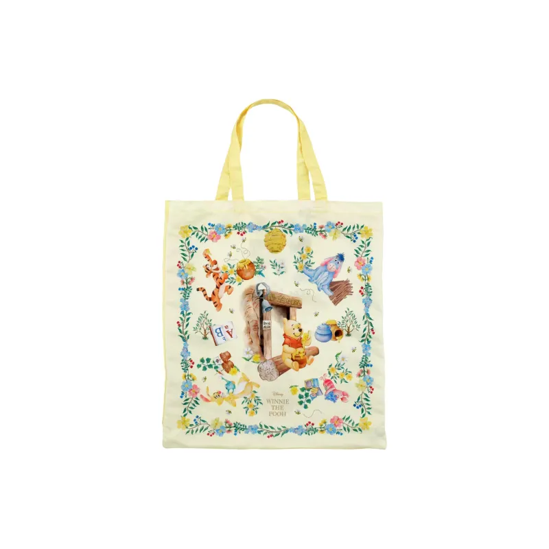 Disney Winnie The Pooh Series Polyester Tote Bag, Shopping Bag, Handbag Unisex Multicolor-1