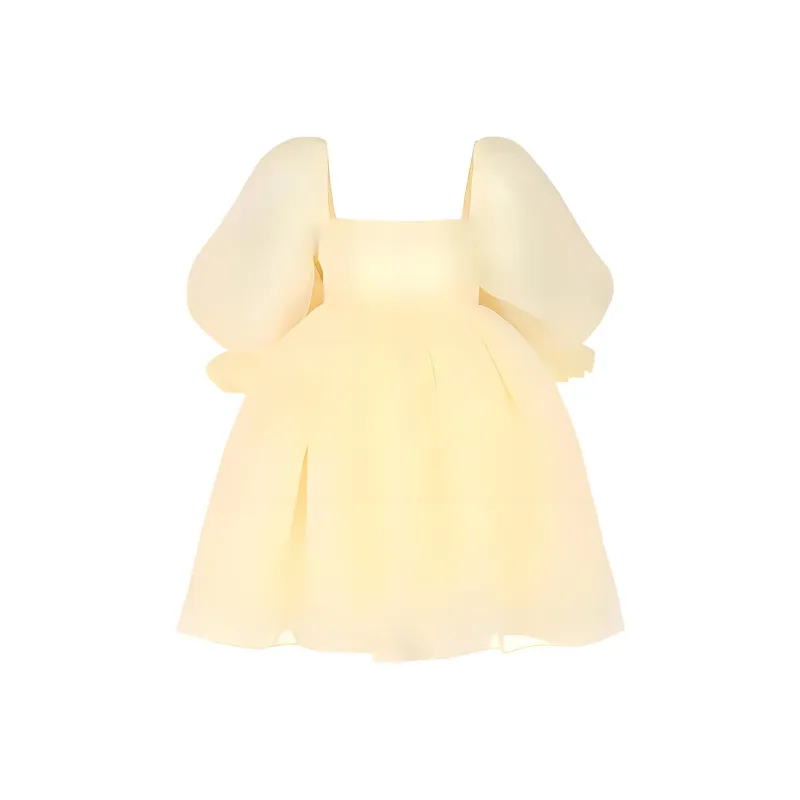 Selkie Collection Short Sleeved Dress Women's Yellow-0