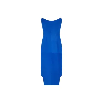 GIVENCHY Asymmetric Bustier Dress In Suede Sleeveless Dress Women's Blue