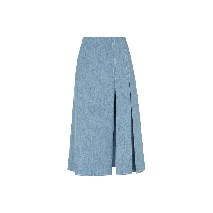 FENDI Casual Long Skirts Women's Light Blue-0