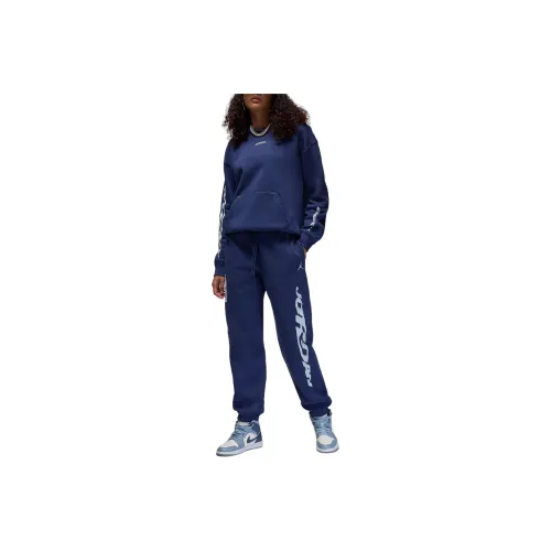 jordan 7.5us Brooklyn Fleece Knitted Sports Pants Women's Midnight Navy