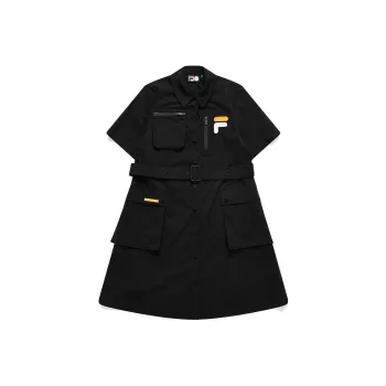 FILA FUSION Short Sleeved Dresses Women's Pitch Black