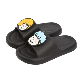 Thin Strips Slippers Unisex, White