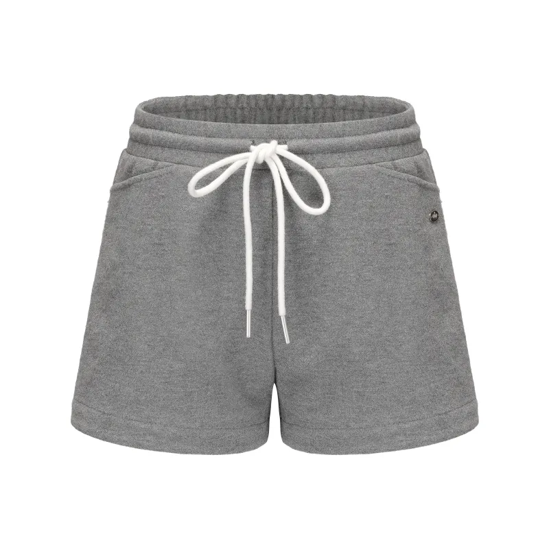 CHIWAWAMEME Casual Shorts Women's Shimmer Starry Gray-0