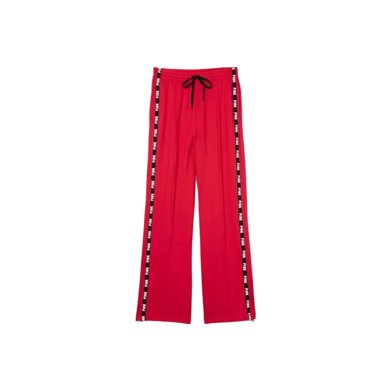 Victoria's Secret PINK Knitted Sports Pants Women's Chili Red-0