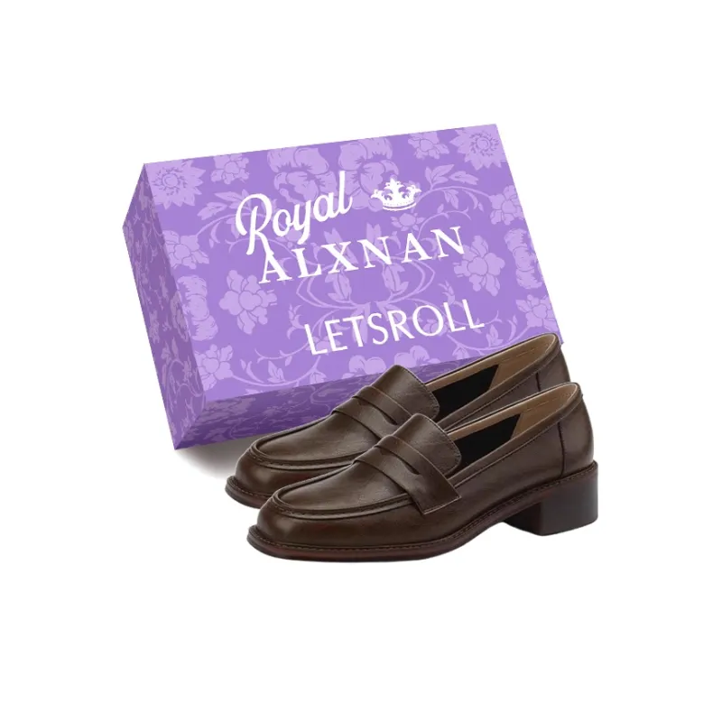 Alxnan Loafers Women's Dark Brown/Black-0