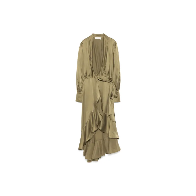 Zimmermann V Neck Wrap Mini Dress-0