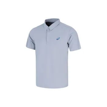 Asics D.FRESH Polo Shirt Men's Gray Blue
