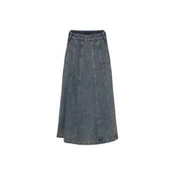 URBAN REVIVO Denim Long Skirt Women's Blue