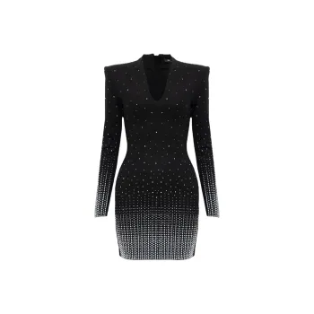 BALMAIN Long Sleeved Dresses Women's Black
