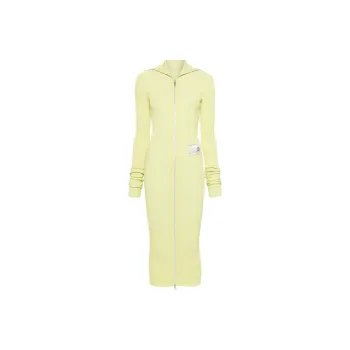 Maison Mihara Yasuhiro Logo patch Midi Dress