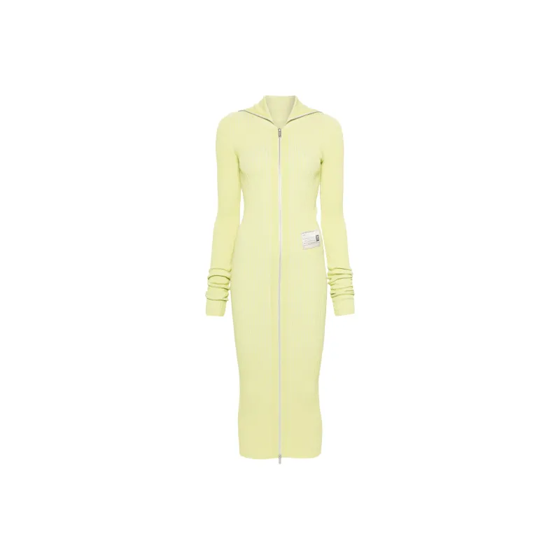 Maison Mihara Yasuhiro Logo patch Midi Dress-0