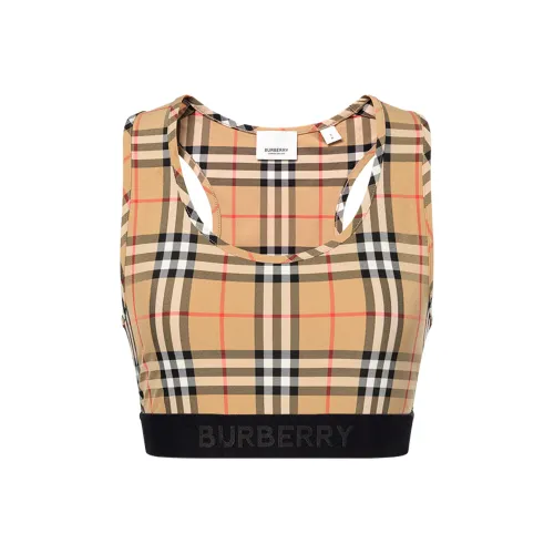 Burberry Logo Detailed Vintage Check Bra Top