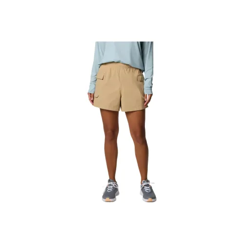 Columbia Wild PFG Cast Omni-Shade Omni-Shield Casual Shorts Women's Earth Yellow