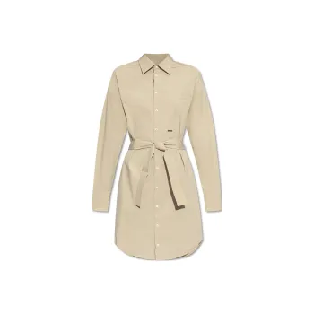 DSQUARED 2 Belted Waist Buttoned Shirt Dress