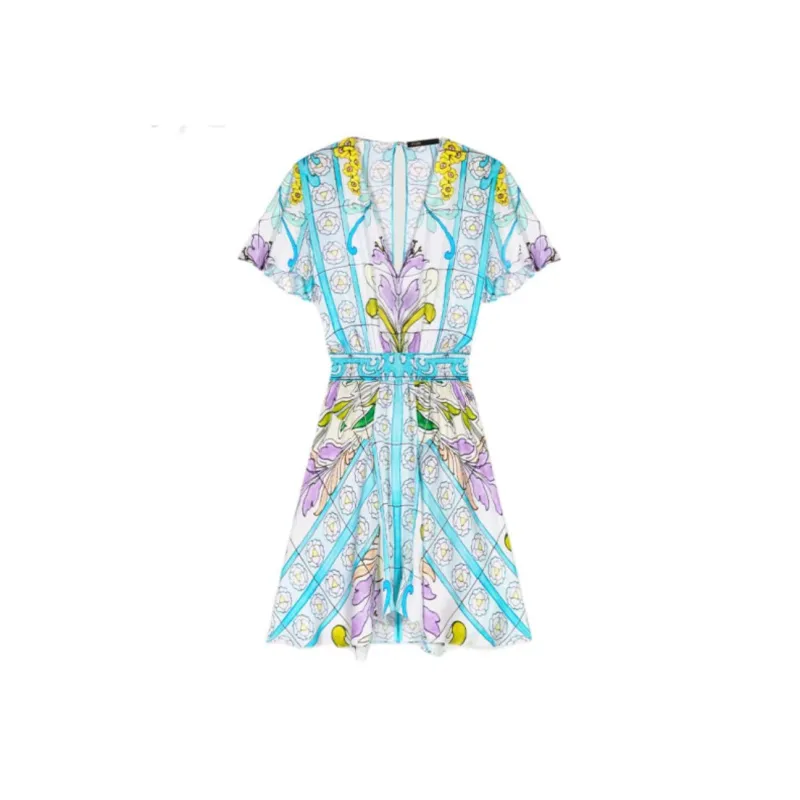 Maje Mosaic print Satin Minidress-0
