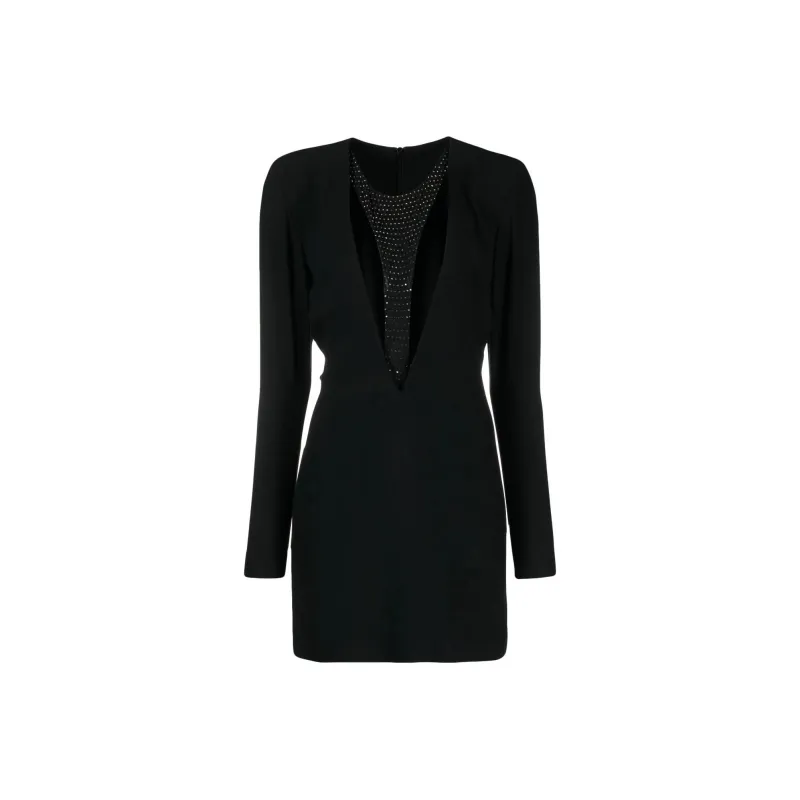 JOHN RICHMOND Rhinestone embellished Long sleeve Dress-0