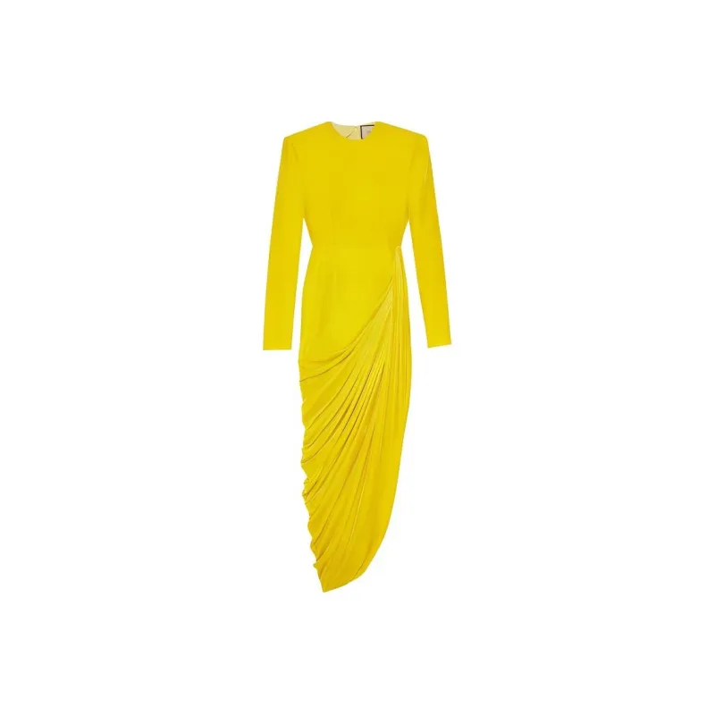 GUCCI SS22 Long-Sleeved Dresses Women's Yellow-0