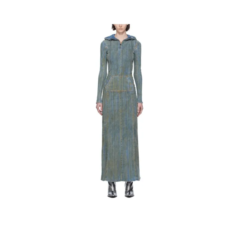 DIESEL Long-Sleeved Dresses Women's Light Blue-0
