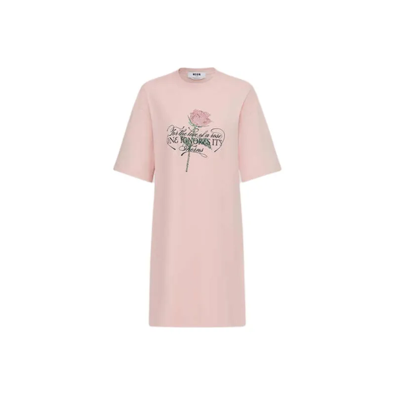 MSGM Short-Sleeved Dresses Women's Pink-0