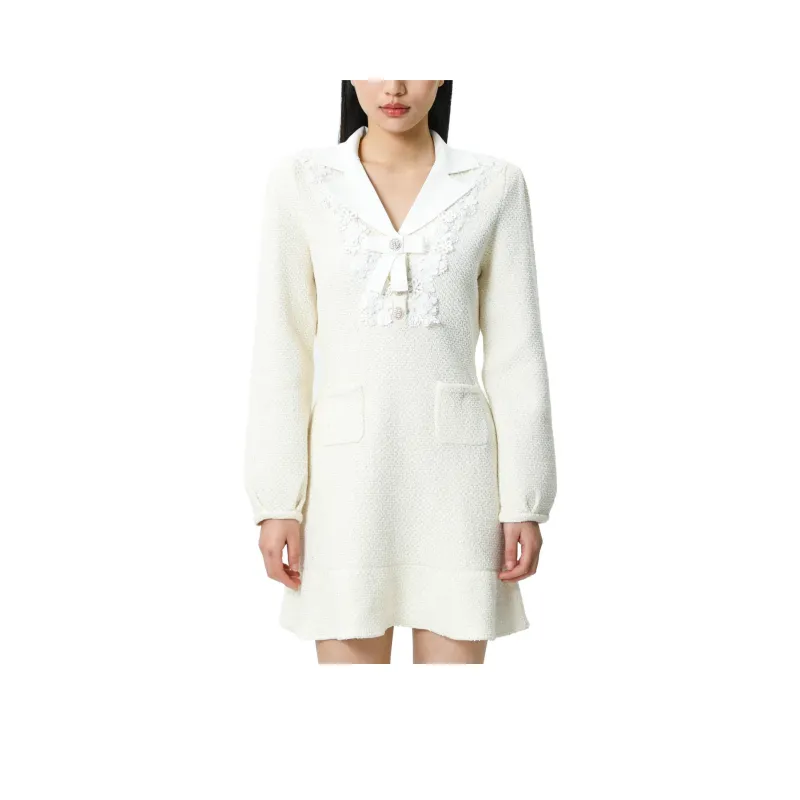 Self portrait Long Sleeved Dresses Women's White-0