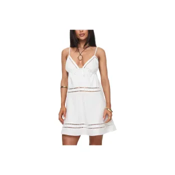 PRINCESS POLLY ARAXIE MINI DRESS Slip Dresses Women's White/White