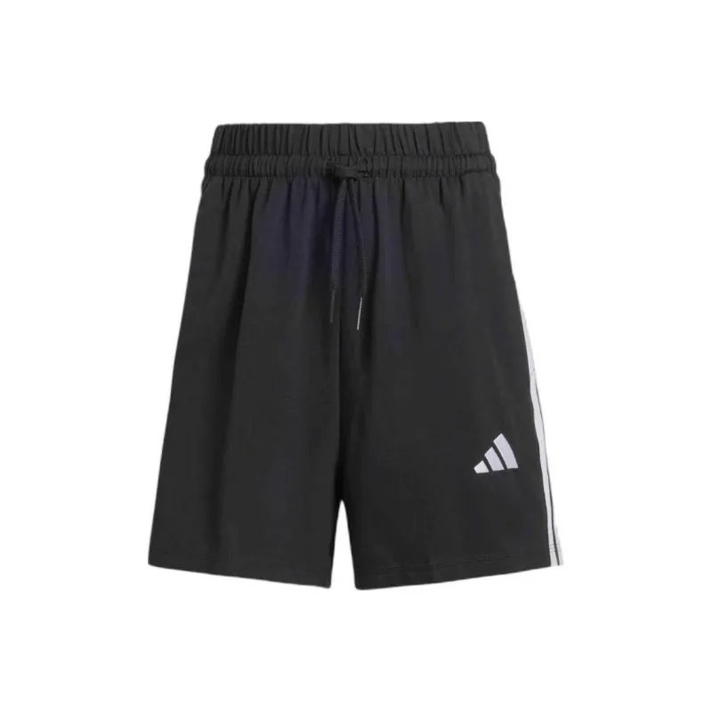 Adidas Women's Essentials 3 Stripes Cotton Shorts Black/White-0