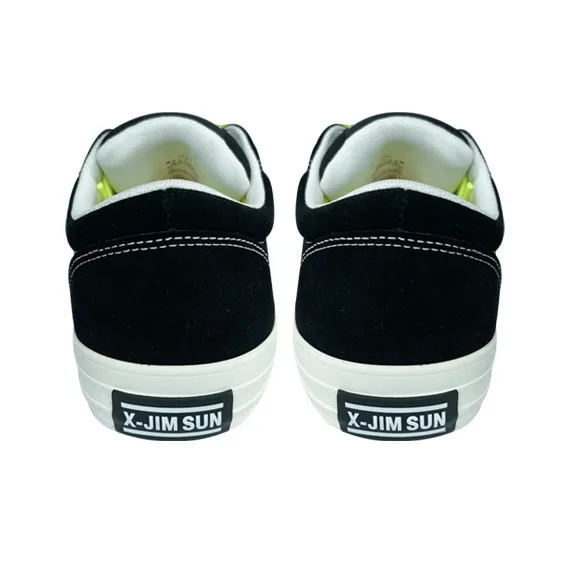 X JIMSUN Coverage Slip Resistant Impact Resistance Low Top Skateboard Shoes Unisex Black-2