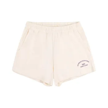 SPORTY & RICH Bardot Slogan print Shorts