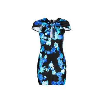 COPERNI Floral Printed Cut Out Detailed Dress