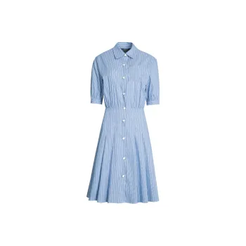 MeetMetro Short Sleeved Dresses Women's Blue