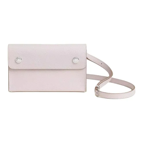 HERMES Hermèsnap Snap Cow Leather Shoulder Bag, Crossbody Bag Women's Light Purple